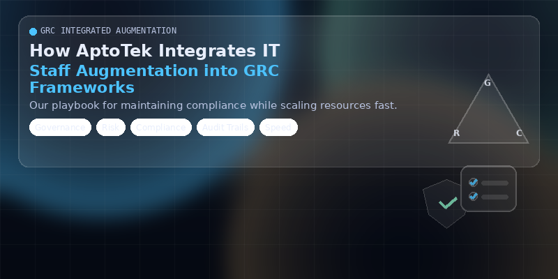 How AptoTek Integrates IT Staff Augmentation into GRC Frameworks