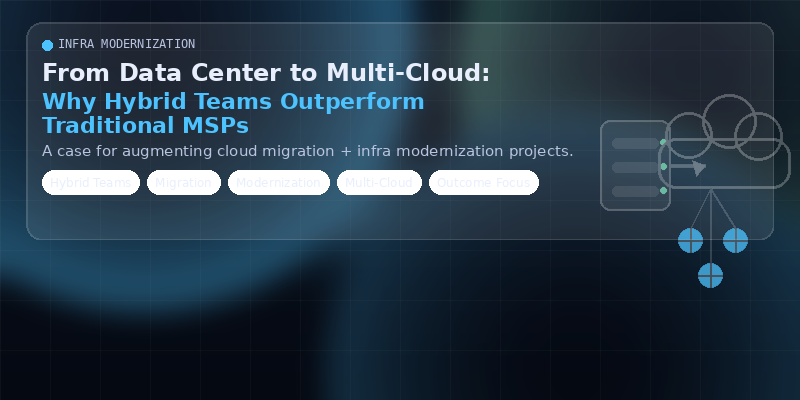 From Data Center to Multi-Cloud: Why Hybrid Teams Outperform Traditional MSPs